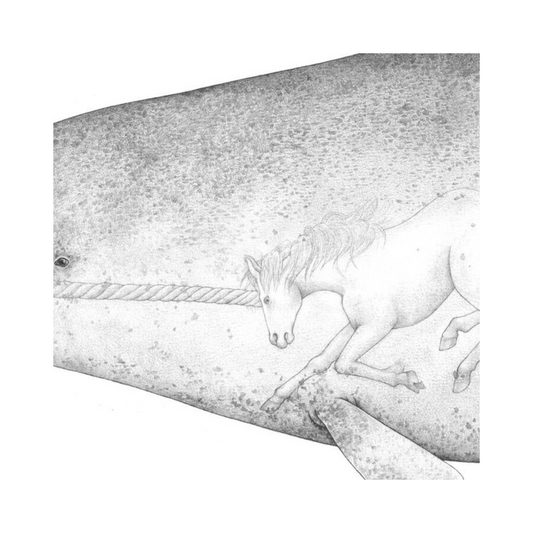 Rainbow Narwhal Spirit Animal - unframed