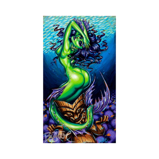 Green Siren framed print