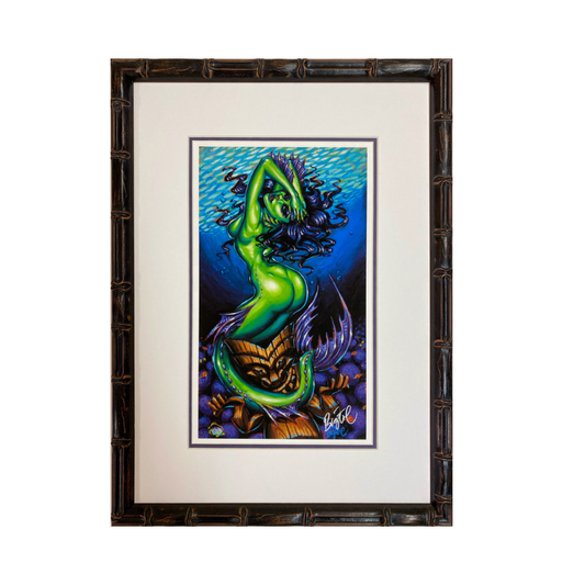 Green Siren framed print