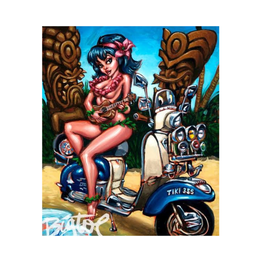 Lambretta Luau framed print