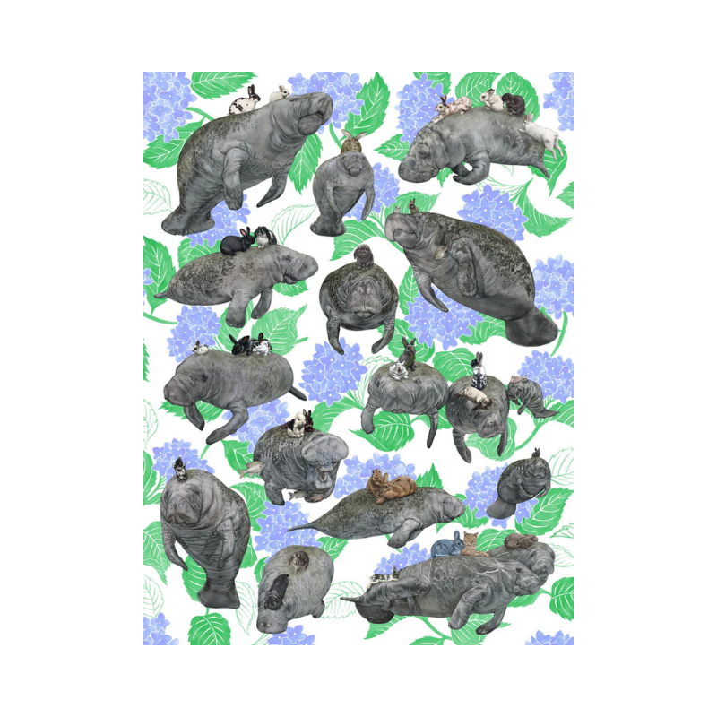 Vegans - Manatees ‘n Bunnies framed print