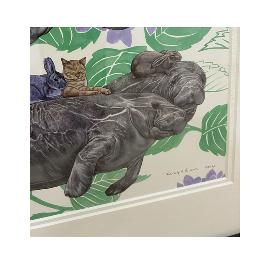Vegans - Manatees ‘n Bunnies framed print