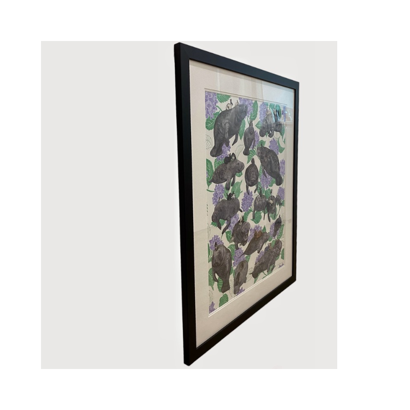 Vegans - Manatees ‘n Bunnies framed print