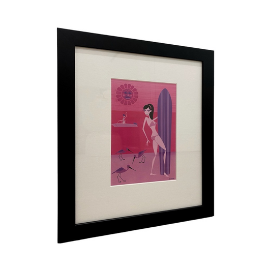 Magenta Sun framed print