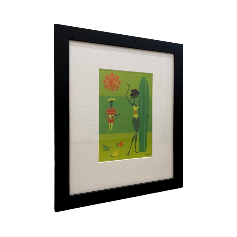 Orange sun framed print