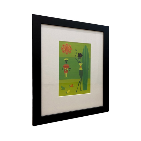 Orange sun framed print