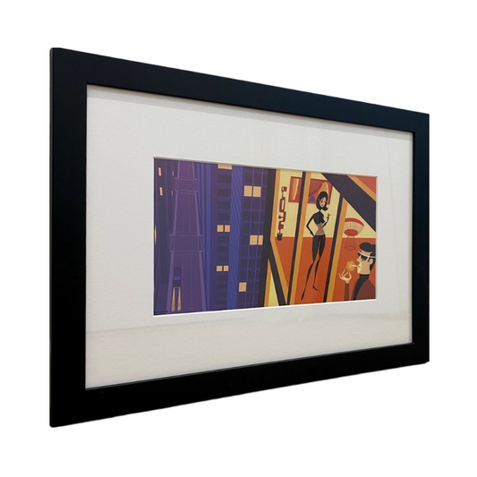 Orange floor framed print
