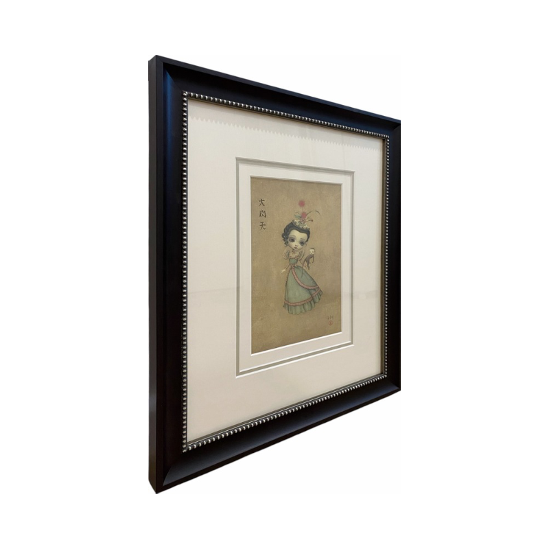 Girl and Monkey framed print