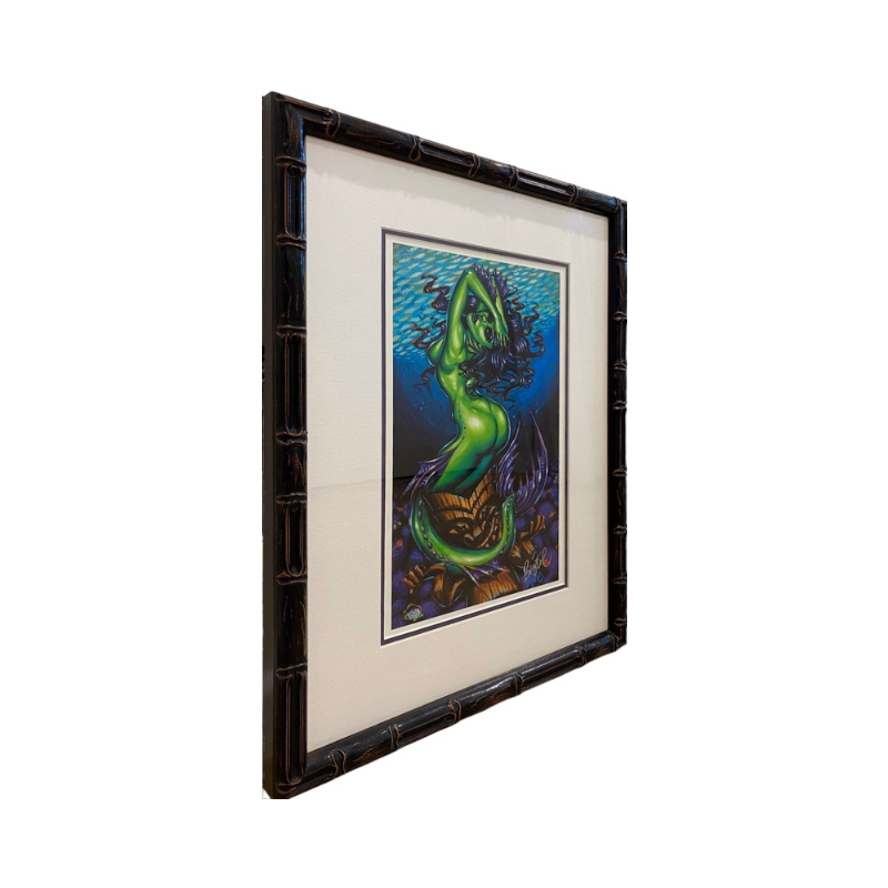 Green Siren framed print