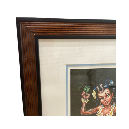 Lucky Hula Girl framed print