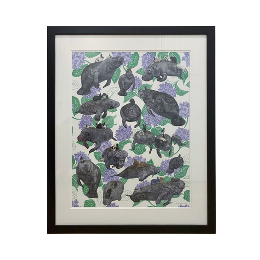 Vegans - Manatees ‘n Bunnies framed print