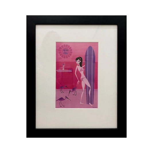 Magenta Sun framed print