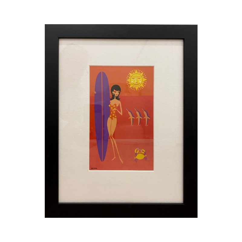 Yellow Sun framed print